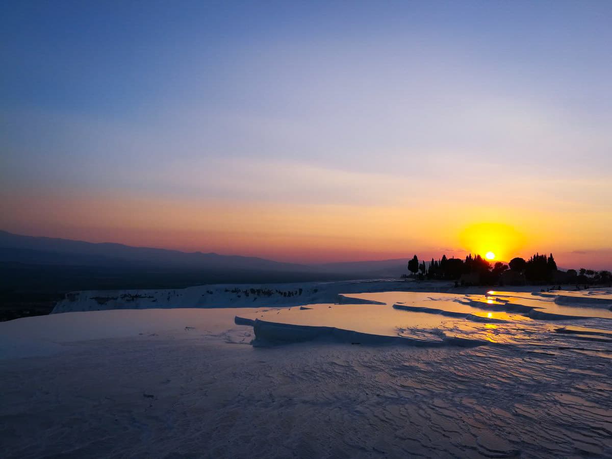 Terraces at sunset